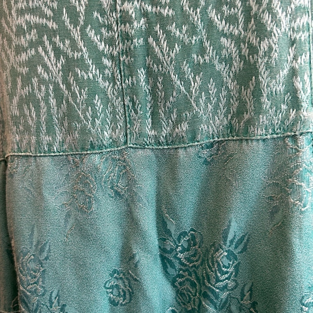 Citron Santa Monica MED 100% rayon mint turquoise cottagecore Dress - Picture 11 of 11